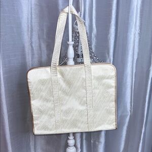 Merle Norman Lingerie Tote Bag in Elegant Cream